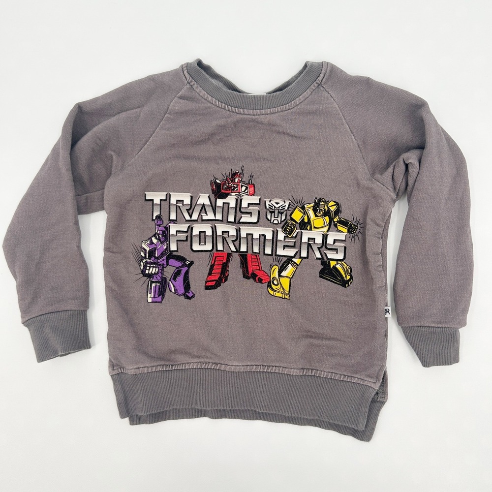 Bums & Roses x Transformers‎ Kids Bamboo Cotton Blend Graphic Sweatshirt Size 2T